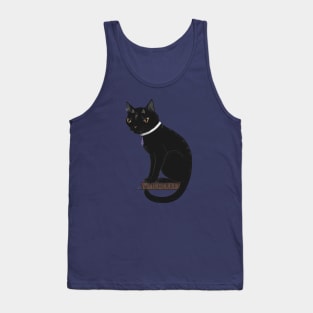 Three-Eyed Black Cat Learning Witchcraft Tank Top